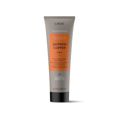 Zdjęcie produktu Lakme Teknia Saffron Copper, REFRESH Mask, maska do włosów farbowanych w odcieniach miedzianych 250 ml