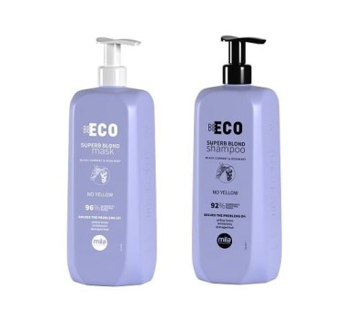 Zdjęcie produktu Mila Be Eco Superb, zestaw do pielęgnacji włosów blond: szampon + maska