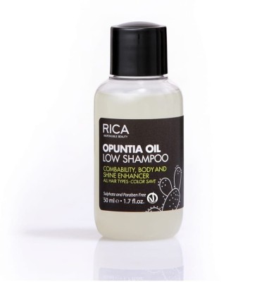 Zdjęcie produktu Szampon Rica Opuntia Oil Low Shampoo, Szampon niskopieniący, nadający połysk 50 ml