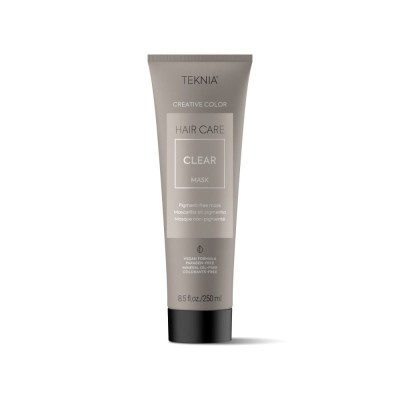 Zdjęcie produktu Maska Lakme Teknia Clear CREATIVE COLOR, bezbarwna maska, która odżywia i chroni włosy farbowane 250 ml