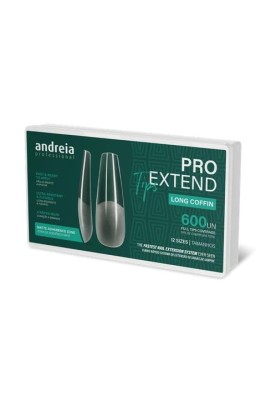 Zdjęcie produktu Tipsy profilowane ANDREIA PRO długa balerina Long Coffin 600 szt