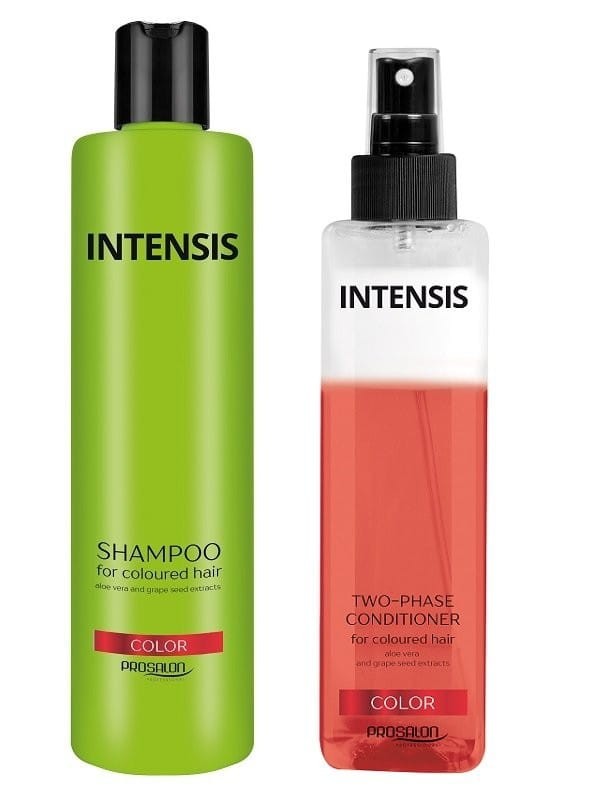 Chantal Prosalon, zestaw do włosów farbowanych: szampon 300 ml + odżywka 2-fazowa 200 g