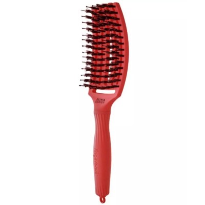 Zdjęcie produktu Olivia Garden FINGERBRUSH Szczotka do rozczesywania Imperfection Red Confidence - pastelowa czerwień