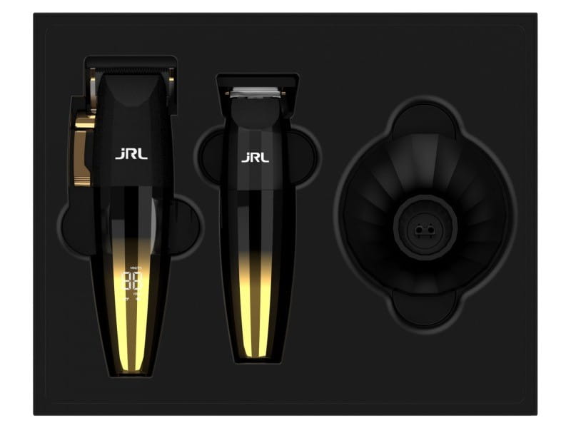 JRL Zestaw GOLD, Maszynka + trymer Fresh Fade + stacja ładująca