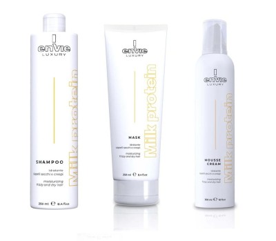 Zdjęcie produktu Zestaw kosmetyków Envie Luxury Milk: Szampon 250 ml + maska 250 ml + pianka 300 ml