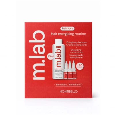 Zdjęcie produktu Kuracja Montoibello m.lab Zestaw przeciw dziedzicznemu wypadaniu włosów Hair Energising Routine – Hereditary