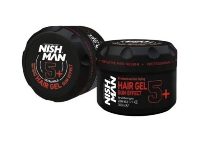 Nishman 5+ Hair Gel Gum Effect, Żel do włosów z efektem gumy 300 ml