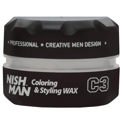 Zdjęcie produktu Nishman Coloring&Styling Wax, pomada koloryzująca, efekt czarnych włosów, 100 ml