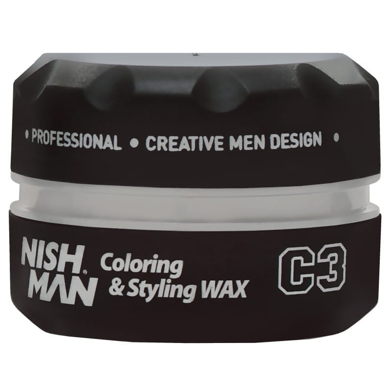 Nishman Coloring&Styling Wax, pomada koloryzująca, efekt czarnych włosów, 100 ml