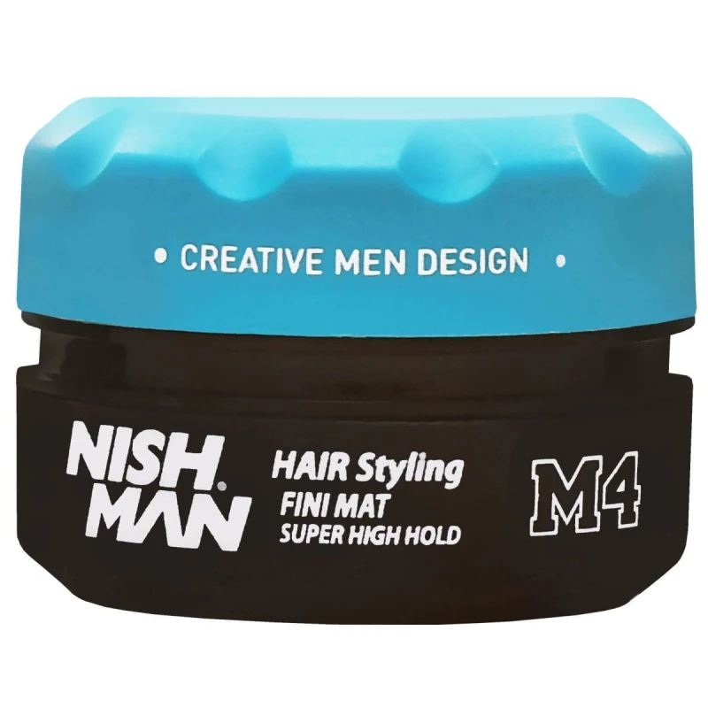 Pomada do włosów Nishman M4 Matte Super High Hold Wax, wodna pomada do stylizacji włosów 100 ml