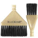 Zestaw pędzelków fryzjerskich do farbowania, koloryzacji włosów, brokatowe złote, 3 szt