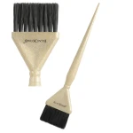 Zestaw pędzelków fryzjerskich do farbowania, koloryzacji włosów, brokatowe złote, 3 szt