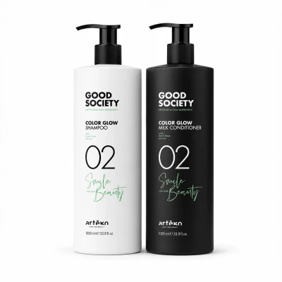 Zdjęcie produktu Artego Good Society COLOR GLOW, zestaw do pielęgnacji włosów szampon 1000ml + odżywka 1000ml
