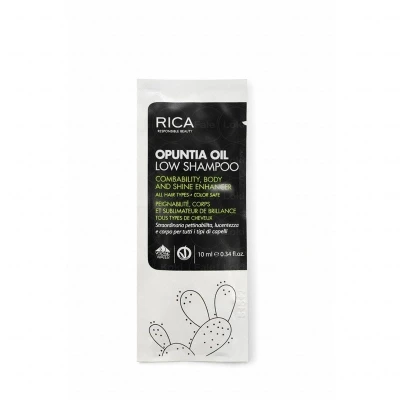 Zdjęcie produktu Szampon Rica Opuntia Oil Low Shampoo, niskopieniący, nadający połysk, saszetka 10 ml