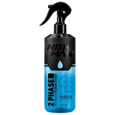 Zdjęcie produktu Nishman 2 Phase Beard&Hair Conditioner Keratin Complex 4, Odżywka dwufazowa z keratyną do włosów i brody 400 ml