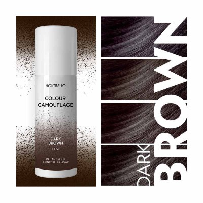 Zdjęcie produktu Montibello Colour Camouflage 3-4, Dark Brown, spray korygujący kolor do odrostów, odcień ciemny brąz 125 ml