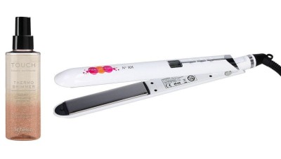 Zdjęcie produktu Fale Loki Koki zestaw: Prostownica No 101 Premium + Spray termoochronny SHIMMER artego TOUCH 150ml