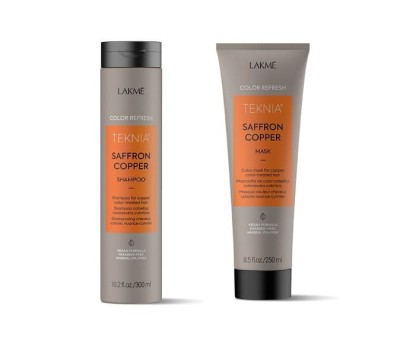 Zdjęcie produktu Lakme Teknia Saffron Copper zestaw: szampon + maska, pielęgnacja włosów miedzianych