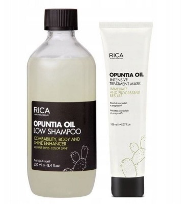 Zdjęcie produktu Rica Opuntia oil, zestaw do regeneracji włosów szampon + intensywna maska