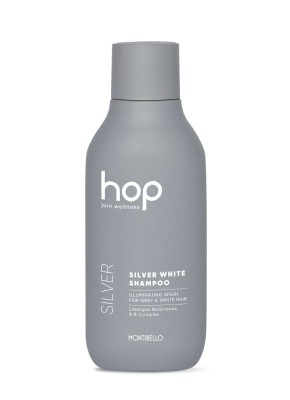 Zdjęcie produktu Szampon Montibello HOP Silver White, rozświetlający do włosów platynowych lub siwych