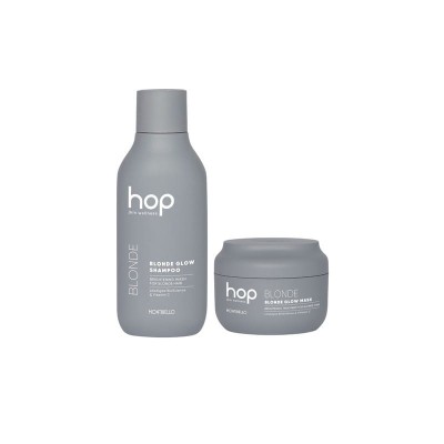 Zdjęcie produktu Montibello HOP Blonde Glow, zestaw do pielęgnacji włosów blond i rozjaśnianych szampon + maska