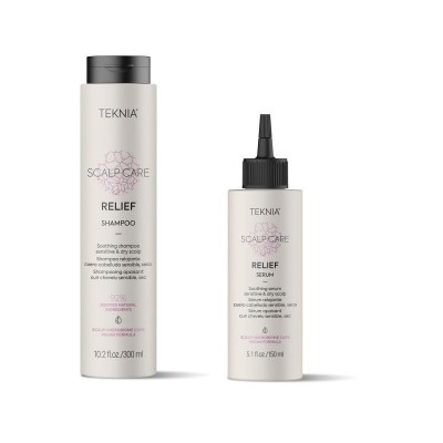 Zdjęcie produktu Lakme Teknia RELIEF zestaw do wrażliwej skóry szampon + serum