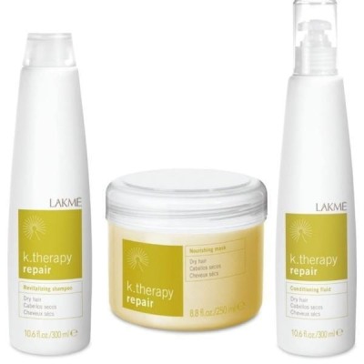 Zdjęcie produktu Lakme K.Therapy Repair zestaw do włosów zniszczonych Szampon + maska + fluid
