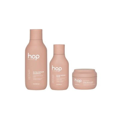 Zdjęcie produktu Montibello Hop Ultra Repair, zestaw do włosów suchych, Szampon, odżywka, maska