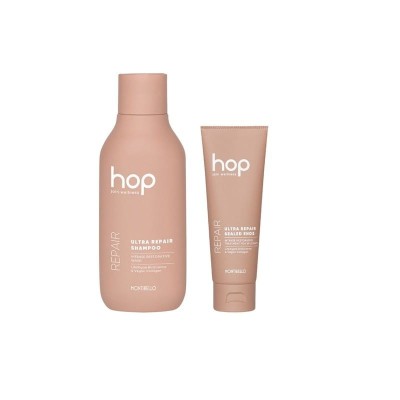 Zdjęcie produktu Montibello Hop Ultra Repair, zestaw do włosów suchych, Szampon + krem na końce
