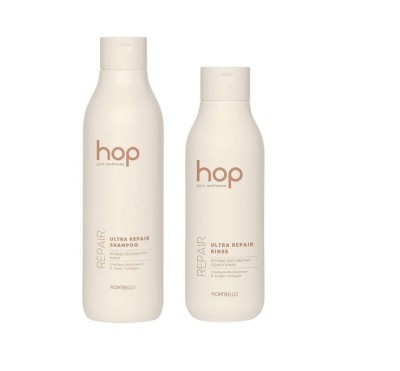 Zdjęcie produktu Montibello Hop Ultra Repair, duży zestaw do włosów suchych, Szampon 1000 ml + odżywka 750 ml
