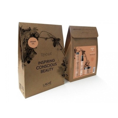 Zdjęcie produktu Lakme Teknia Argan Oil zestaw: Szampon 300ml + maska 250ml + olejek 125ml