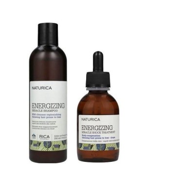 Zdjęcie produktu Rica Energizing, zestaw do włosów wypadających: szampon + krople