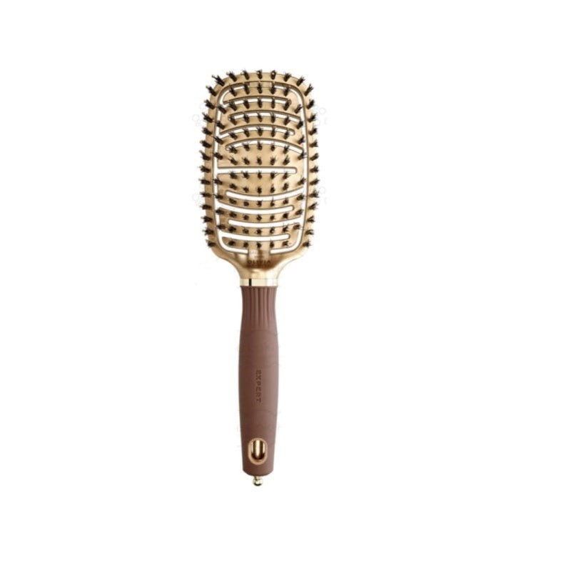 Szczotka Olivia Garden Expert CARE FLEX Boar&amp;Nylon Bristles Gold&amp;Brown