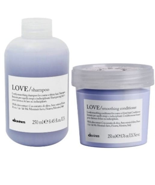 Davines Love Smooth, zestaw wygładzający włosy: szampon + odżywka