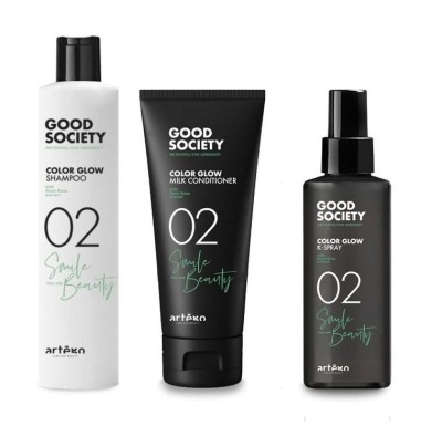 Zdjęcie produktu Artego Good Society COLOR GLOW, zestaw do pielęgnacji włosów szampon + odżywka + spray dwufazowy