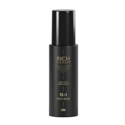 Zdjęcie produktu Mila Pro Rich Therapy, Odżywka 12w1 intensywnie odbudowująca z keratyną i cząstkami złota 150 ml