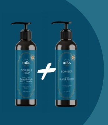 Zdjęcie produktu Zestaw MKS ECo Men: Krem do golenia Bomber + Szampon 2w1 Double HOP
