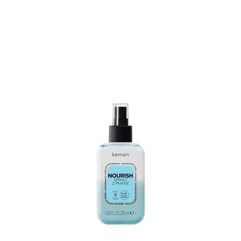 Spray do włosów Kemon Hair Care NOURISH, dwufazowy do włosów zniszczonych, bez spłukiwania, 200 ml
