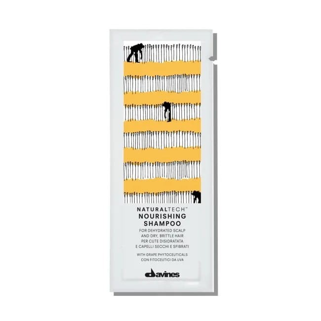 Saszetka Davines Naturaltech Nourishing 12 ml, delikatnie nawilżający i oczyszczający szampon do włosów, próbka