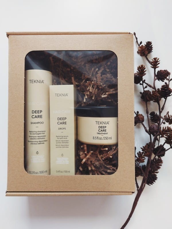 Zestaw Lakme Teknia Deep Care, regenerujący włosy suche: Szampon, krople Drops, Maska