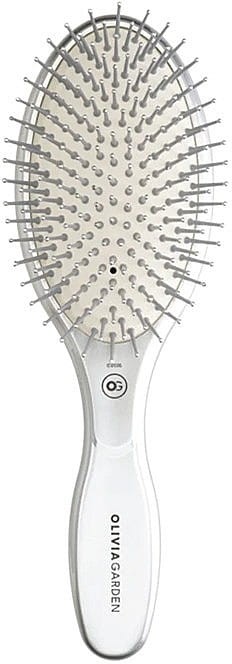 Szczotka do włosów Olivia Garden EXPERT CARE OVAL Nylon Bristles Silver
