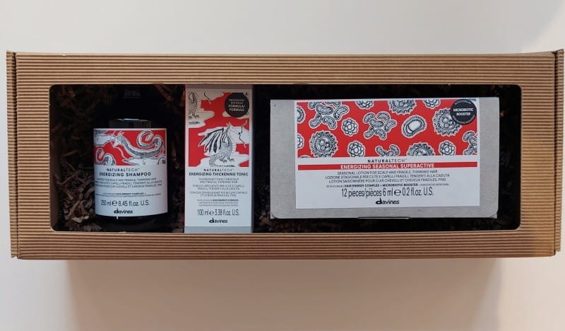 Davines Energizing zestaw przeciw wypadaniu: Szampon + Tonik + ampułki 12 x 6 ml