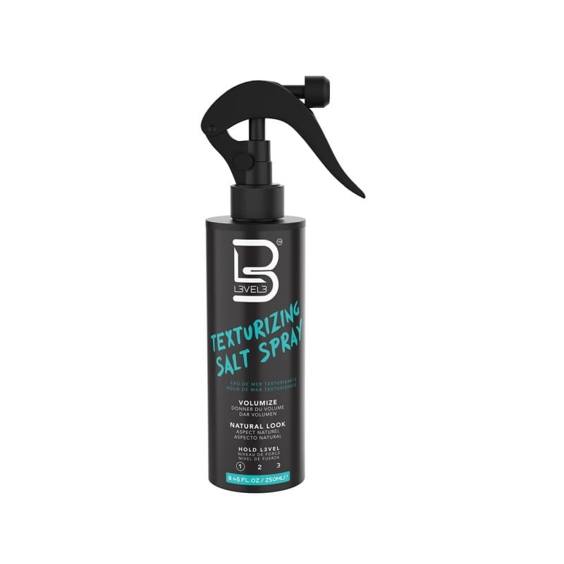 Sól w sprayu Level3 TEXTURIZING SALT SPRAY, niechlujna tekstura lub niesforne loki, 250 ml
