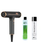 Suszarka do włosów Fale Loki Koki Premium line + spray termoochronny + szampon repair Care 300 ml