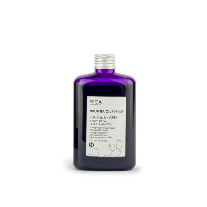 Szampon RICA Men Hair&Beard srebrny do włosów i brody 250 ml