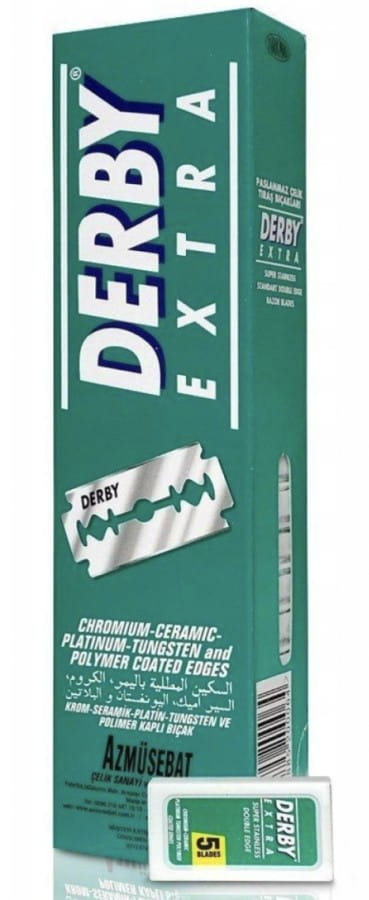 Żyletki jednorazowe pełne 100 szt. (20x5szt) Derby Extra Double Edge Razors, Żyletki do golenia