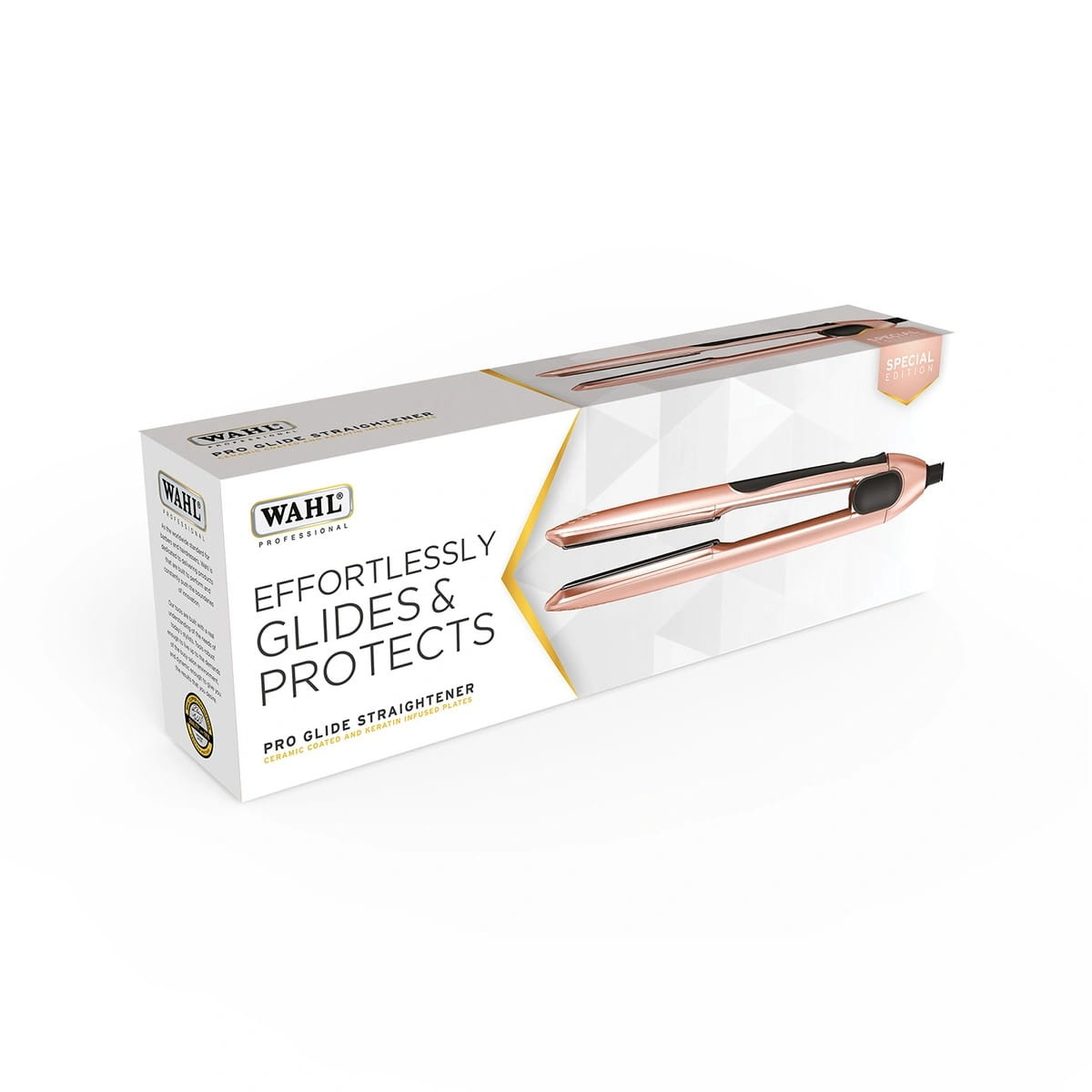 Prostownica do włosów Wahl PRO GLIDE Rose Gold, z keratyną, płytki ceramiczne