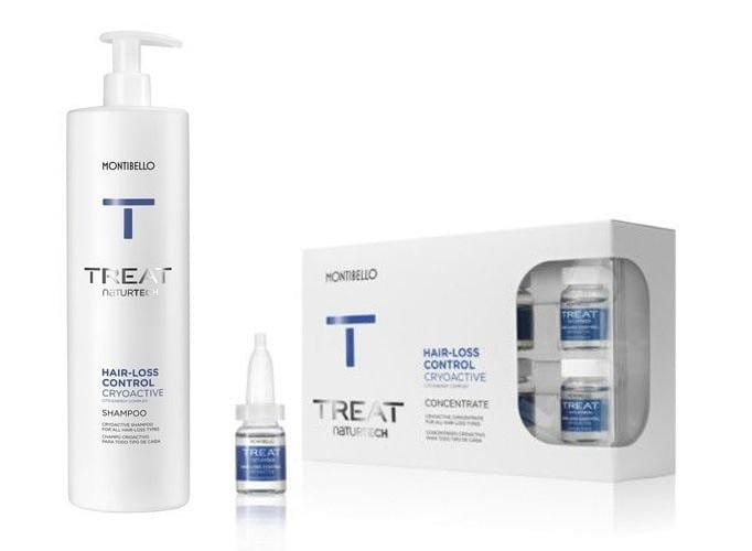 Montibello duży zestaw przeciw wypadaniu Cryoactive: szampon 1000 ml, ampułki Hair Loss 10x7 ml