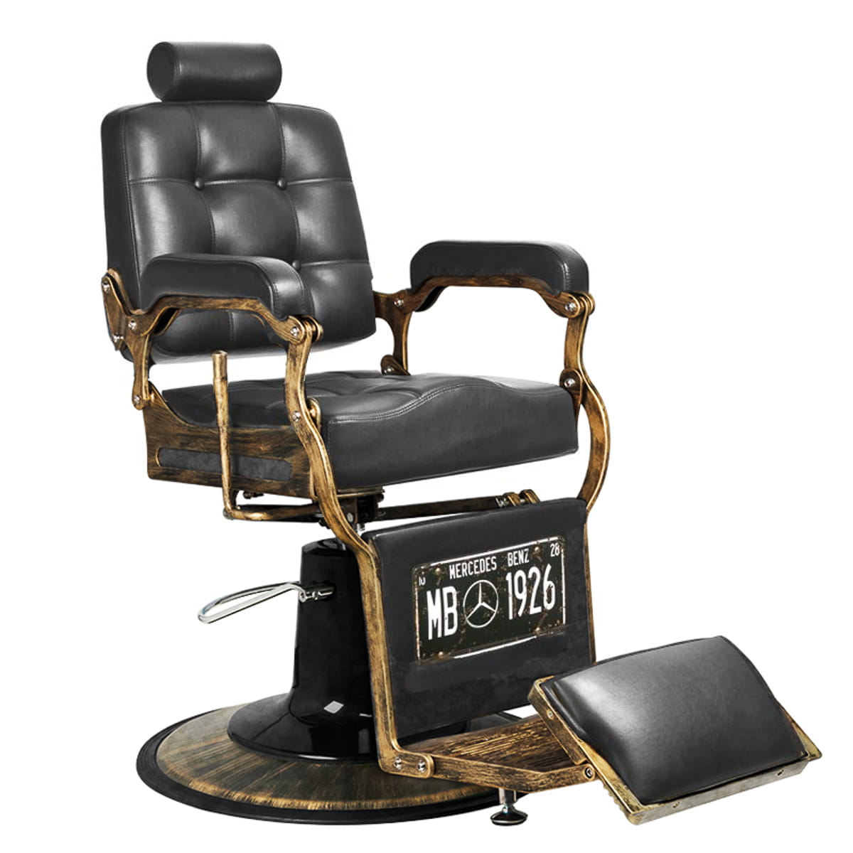 Gabbiano fotel barberski Boss czarny