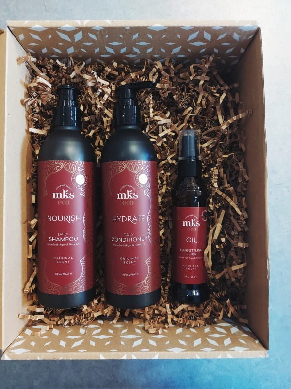 Zestaw kosmetyków MKS ECO Nourish: Szampon + Odżywka + Olejek do włosów